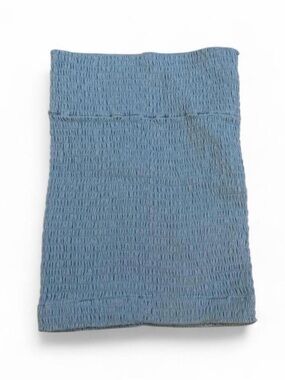 Michele Smocked Tube Top in Dusty Blue